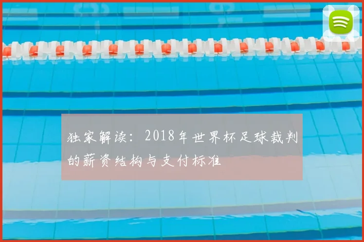 独家解读：2018年世界杯足球裁判的薪资结构与支付标准